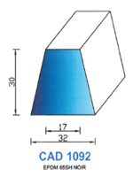 CAD1092N Profil EPDM 
 65 Shore 
 Noir