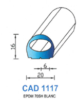 CAD1117B Profil EPDM 
 70 Shore 
 Blanc