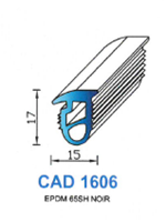 CAD1606N Profil EPDM 
 65 Shore 
 Noir