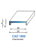 CAD1809N Profil EPDM 
 80 Shore 
 Noir
