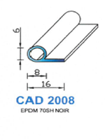 CAD2008N Profil EPDM 
 70 Shore 
 Noir