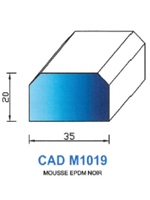 CADM1019N Profil Mousse EPDM <br /> Noir<br />