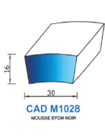 CADM1028N Profil Mousse EPDM 
 Noir