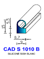 CADS1010B SILICONE Compact <br /> 50 Shore <br /> Blanc<br />