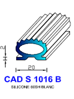 CADS1016B SILICONE Compact <br /> 60 Shore <br /> Blanc<br />