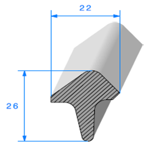 T Cellulaire <br /> [26 x 22 mm] <br /> Vendu au Mtre<br />