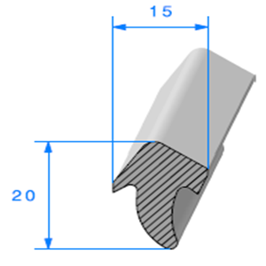 T Cellulaire <br /> [20 x 15 mm] <br /> Vendu au Mtre<br />