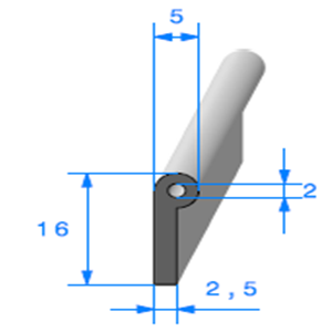 Note de Musique <br /> [16 x 5 mm] <br /> Vendu au Mtre<br />