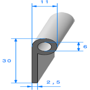 Note de Musique <br /> [30 x 11 mm] <br /> Vendu au Mtre<br />