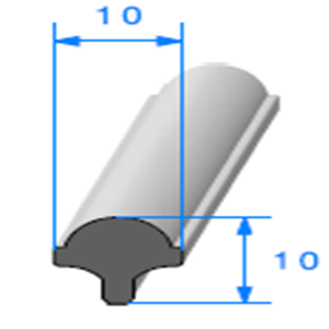 Cl pour Prof Compact Glace 
 [10 x 10 mm] 
 Vendu au Mtre