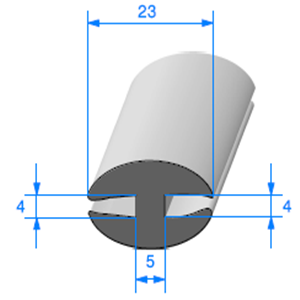 Joint de Fentre en H <br /> [14 x 23 mm] <br /> Vendu au Mtre<br />