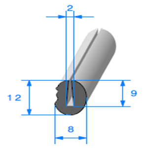 Compact en U <br /> [12 x 8 mm] <br /> [Accroche 2 mm] <br /> Vendu au Mtre<br />