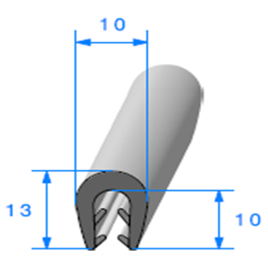 Pince EPDM Bi-Duret <br /> [Accroche 2,5  3,5 mm] <br /> Vendu au Mtre<br />