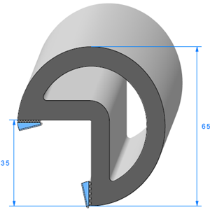 Butoir pour Angle ADH Large 
 [65 x 35 mm]