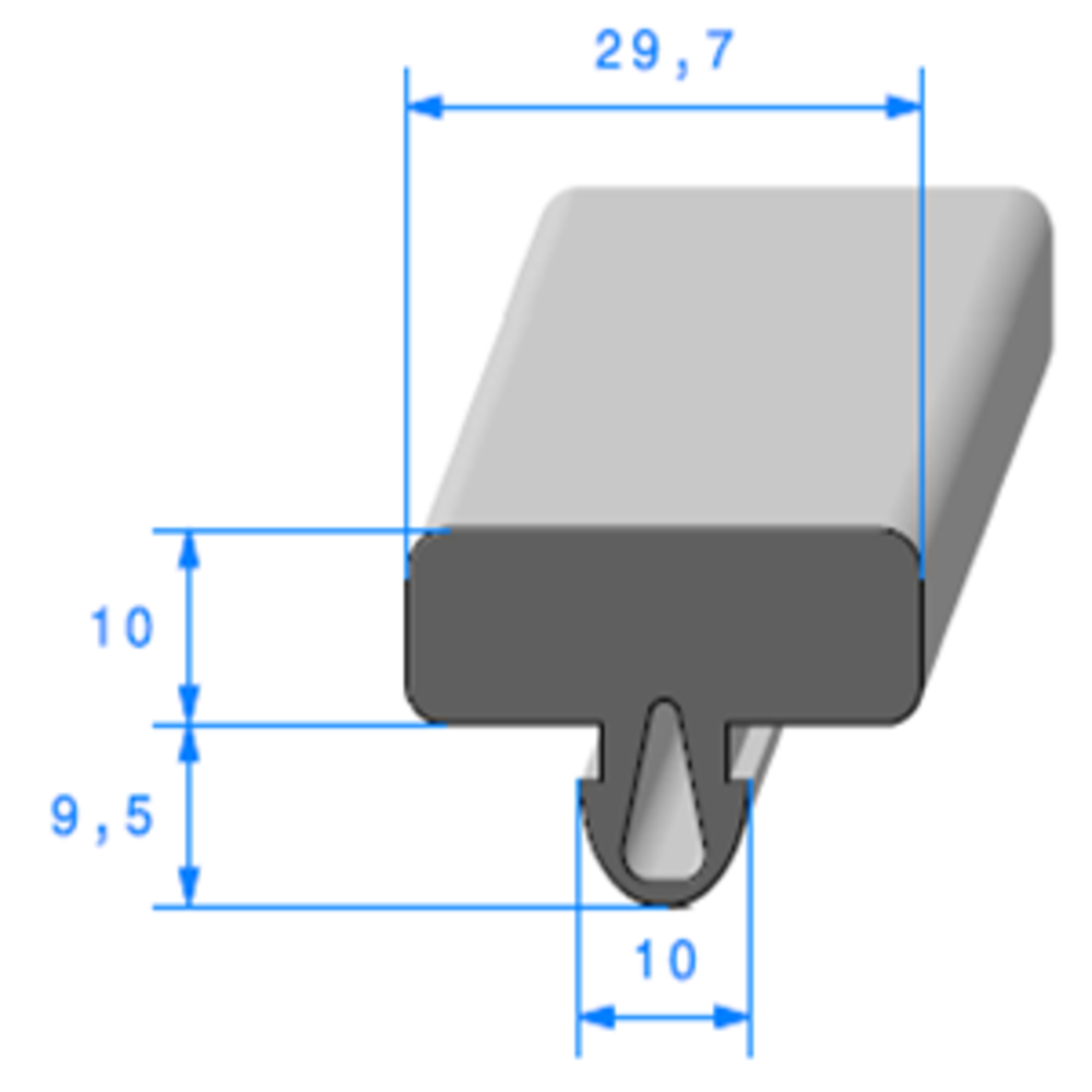 Protection Glace 
 [19,5 x 29,7 mm] 
 Vendu au Mtre