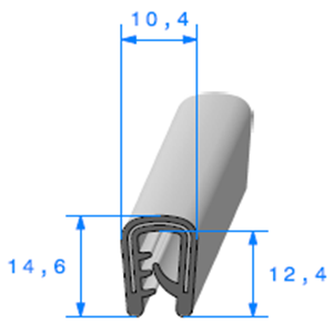 Profil 811 - Joint pince EPDM armé + bulbe cellulaire