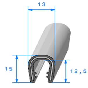 Pince PVC Arm 
 [Accroche 5  6 mm] 
 Vendu au Mtre