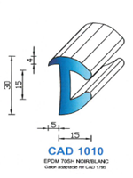 CAD1010N Profil EPDM 
 70 Shore 
 Noir