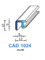 CAD1024C Profil EPDM <br /> 70 Shore <br /> Jaune<br />