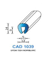 CAD1039B Profil EPDM 
 70 Shore 
 Blanc