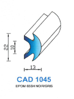 CAD1045N Profil EPDM <br /> 65 Shore <br /> Noir<br />