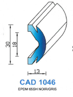 CAD1046G Profil EPDM <br /> 65 Shore <br /> Gris<br />