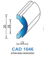 CAD1046N Profil EPDM 
 65 Shore 
 Noir