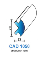 CAD1050N Profil EPDM 
 70 Shore 
 Noir