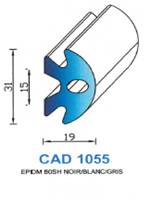 CAD1055B Profil EPDM 
 80 Shore 
 Blanc