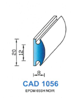 CAD1056N Profil EPDM <br /> 65 Shore <br /> Noir<br />