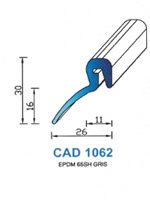 CAD1062G Profil EPDM <br /> 65 Shore <br /> Gris<br />