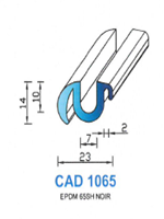 CAD1065N Profil EPDM <br /> 65 Shore <br /> Noir<br />