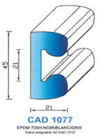 CAD1077B Profil EPDM <br /> 70 Shore <br /> Blanc<br />