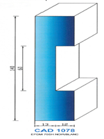 CAD1078N Profil EPDM <br /> 70 Shore <br /> Noir<br />