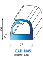 CAD1085C Profil EPDM 
 60 Shore 
 Couleur