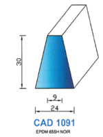 CAD1091N Profil EPDM <br /> 65 Shore <br /> Noir<br />