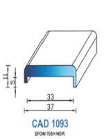 CAD1093N Profil EPDM 
 70 Shore 
 Noir