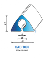 CAD1097N Profil EPDM <br /> 65 Shore <br /> Noir<br />