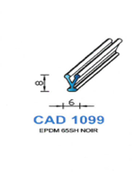 CAD1099N Profil EPDM <br /> 65 Shore <br /> Noir<br />