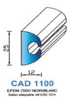 CAD1100B Profil EPDM <br /> 70 Shore <br /> Blanc<br />