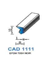 CAD1111N Profil EPDM 
 70 Shore 
 Noir