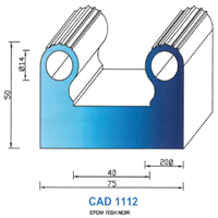 CAD1112N Profil EPDM 
 70 Shore 
 Noir