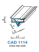 CAD1114N Profil EPDM 
 70 Shore 
 Noir