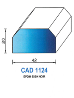 CAD1124N Profil EPDM 
 50 Shore 
 Noir