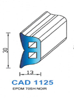 CAD1125N Profil EPDM 
 70 Shore 
 Noir