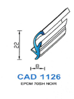 CAD1126N Profil EPDM <br /> 70 Shore <br /> Noir<br />