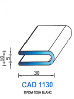 CAD1130B Profil EPDM 
 70 Shore 
 Blanc