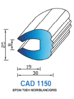 CAD1150N Profil EPDM <br /> 70 Shore <br /> Noir<br />