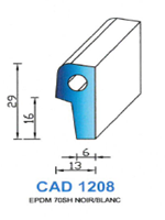 CAD1208N Profil EPDM 
 70 Shore 
 Noir