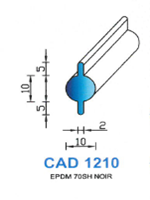 CAD1210N Profil EPDM 
 70 Shore 
 Noir